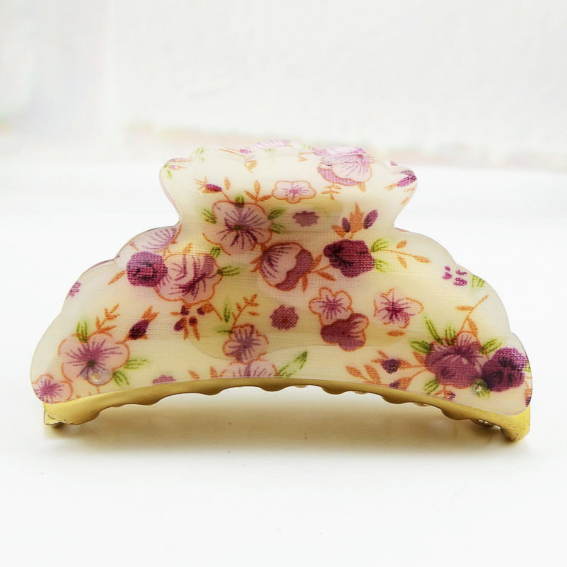 Korean Edition printing Hair claw Boutique Acrylic Broken flowers Large Hair claw Claw clip Head ornament Cheap Multivariate Mixed batch