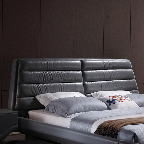 1.8 giường da Bắc Âu giường đôi hiện đại nhỏ gọn bầu không khí phòng ngủ giường hôn nhân tatami da giường mềm mại bởi Giường da nghệ thuật