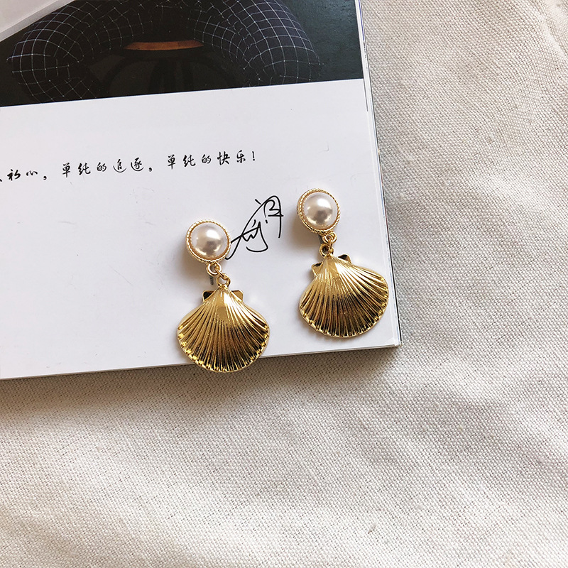 Nouvelles Boucles D&#39;oreilles En Perles De Coquillage Étoiles De Mer De Style Océan display picture 12