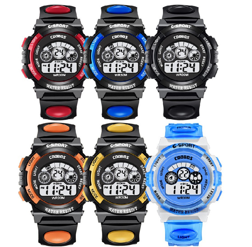 goods in stock wholesale children motion Electronics watch waterproof boy student Explosive money Spreadsheet LED Luminous watches