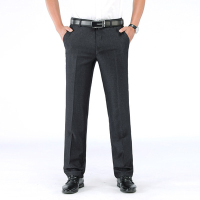 Europe station Western-style trousers man summer Thin section middle age business affairs Easy Paige Straight Self cultivation DP leisure time Suit pants