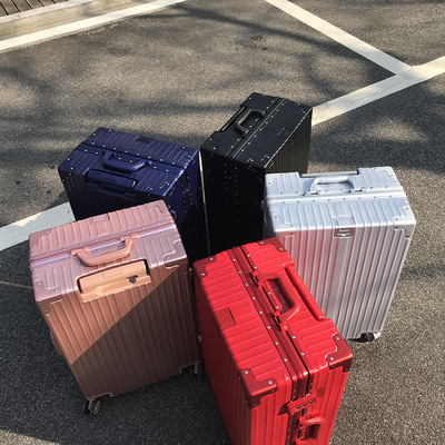 複古直角鋁框拉杆箱結婚箱20行李箱28寸男女24旅行箱包批發代發