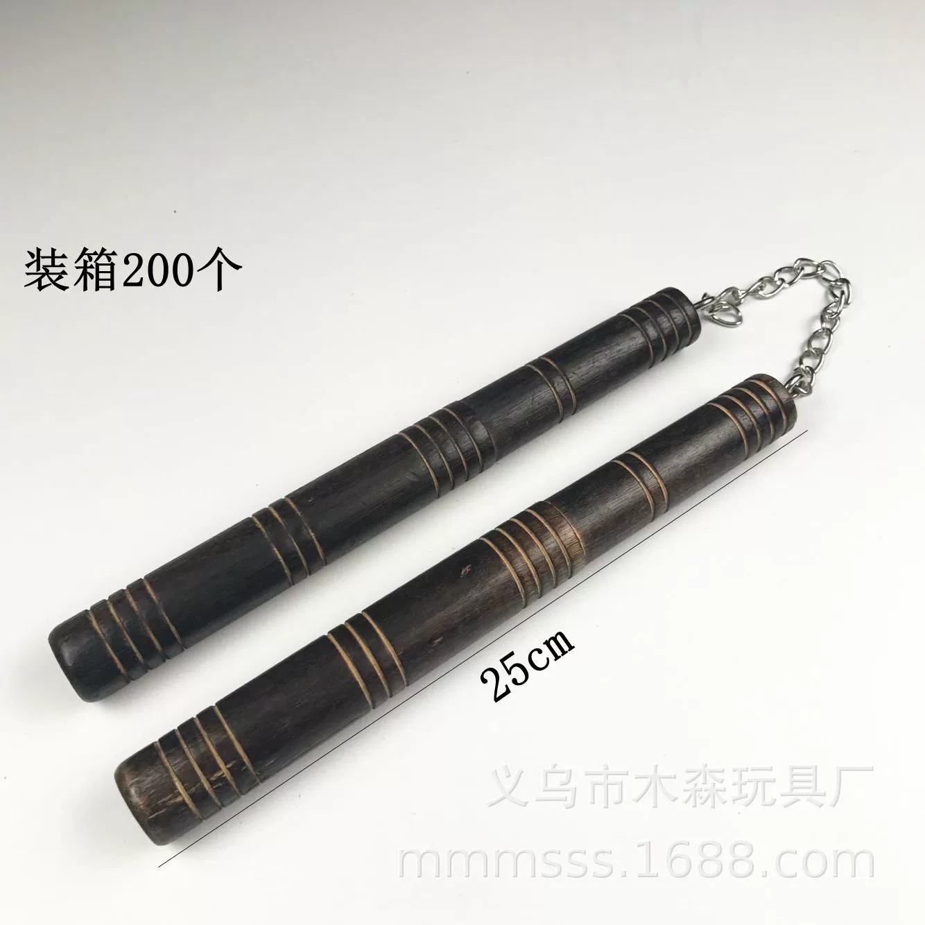 Wooden large nunchaku for Bruce Lee Jeet Kun Do beginners solid wood two-piece nunchaku original wood two-section baton