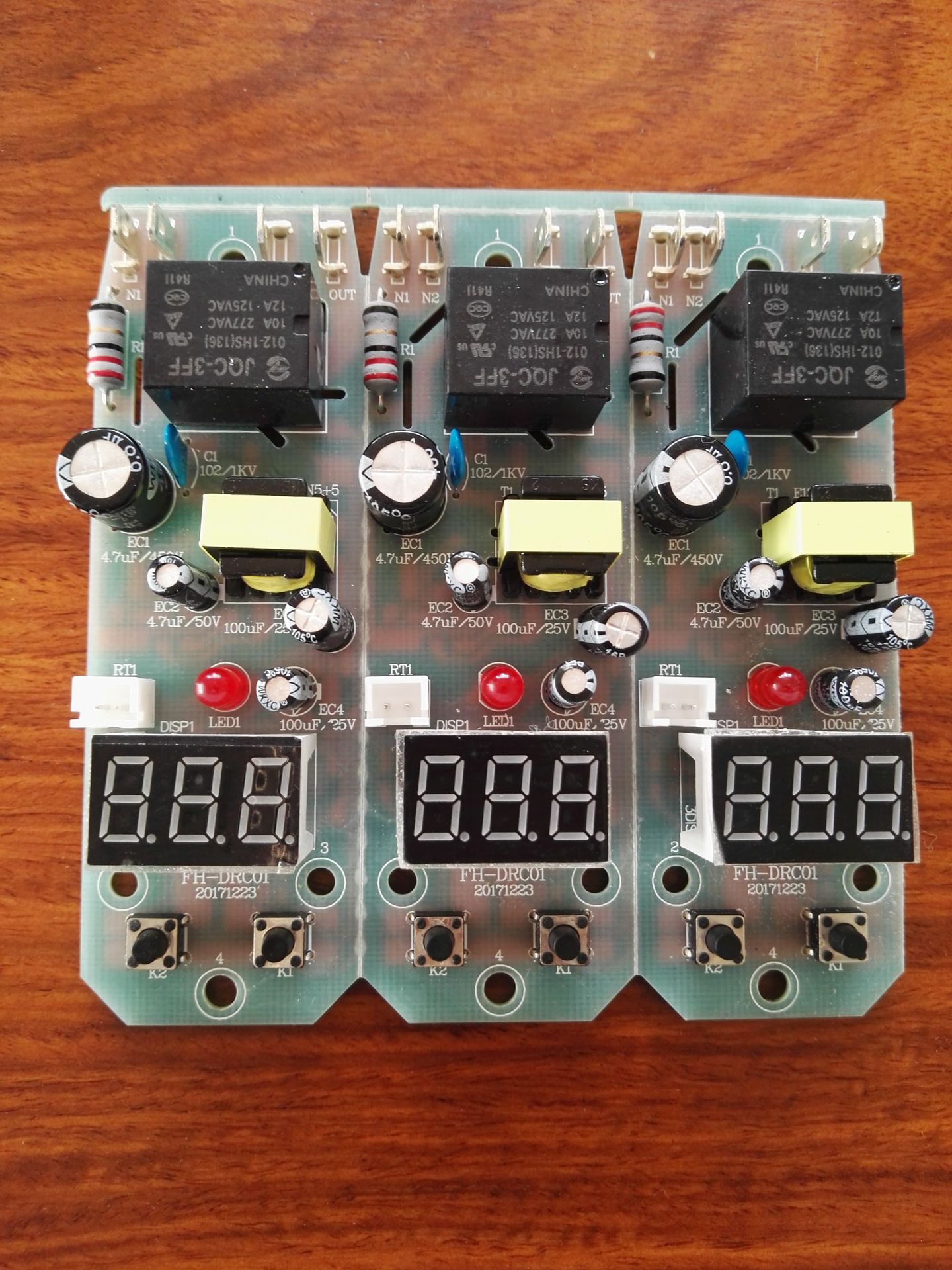 电加热控制板 3位数码显示 温度控制板 定制开发生产厂家