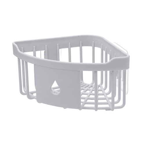 Kitchen sink bathroom bathroom storage rack wall-mounted punch-free toilet washbasin triangle plastic storage rack