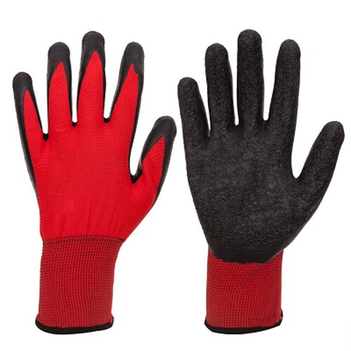 Industrial rubber-coated protective gloves, labor protection gloves, dipped rubber gloves, heavy-duty factory wholesale protective gloves with durable nitrile material.