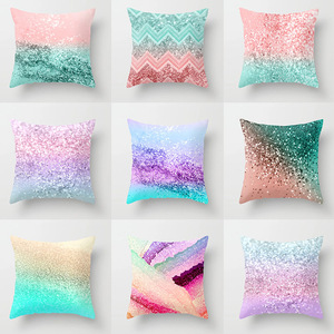18'' Cushion Cover Pillow Case Modern Nordic gradually shining design polyester pillow cover for sofa