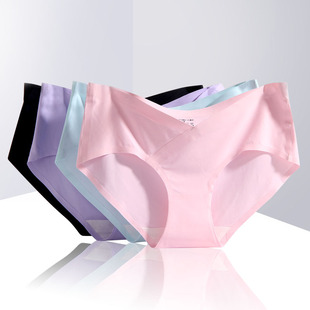 Factory direct pregnant women's underwear cotton file one-piece seamless Ice Silk pregnancy pants breathable waist briefs