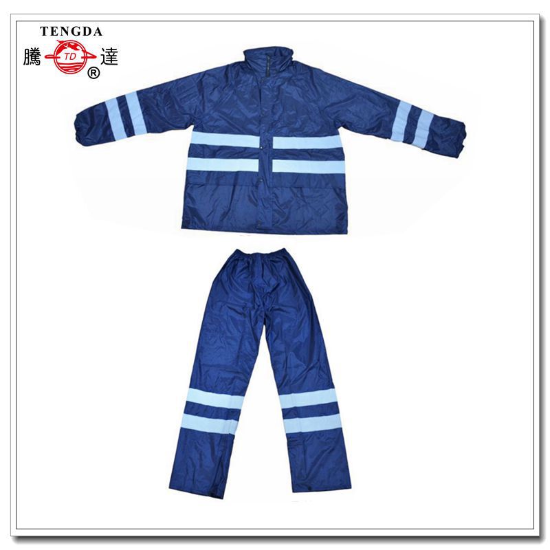 Export reflective single poncho Navy split raincoat with 5cm luminous visible single-layer raincoat