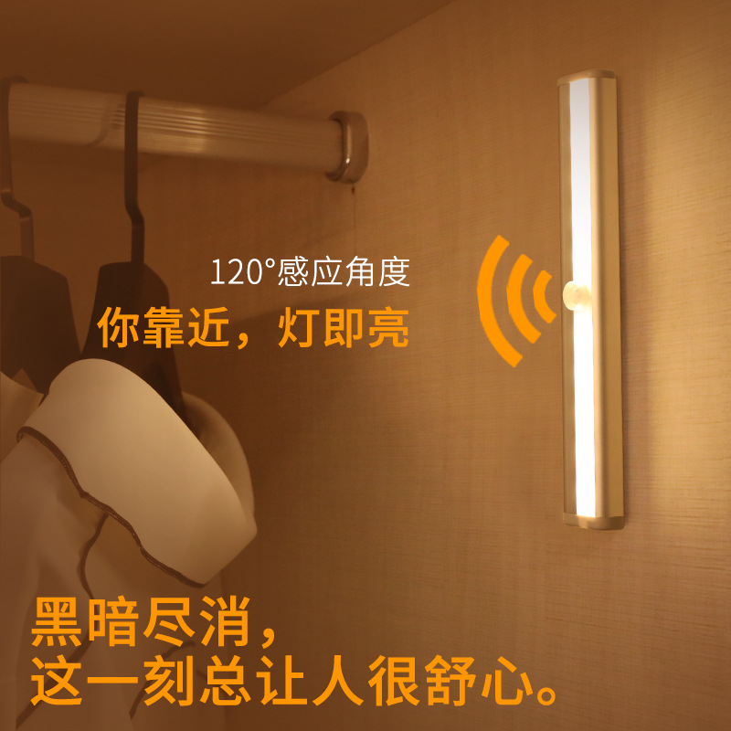 創(chuàng)意款智能家居人體紅外感應(yīng)櫥柜燈臥室小夜燈走廊玄關(guān)照明燈具