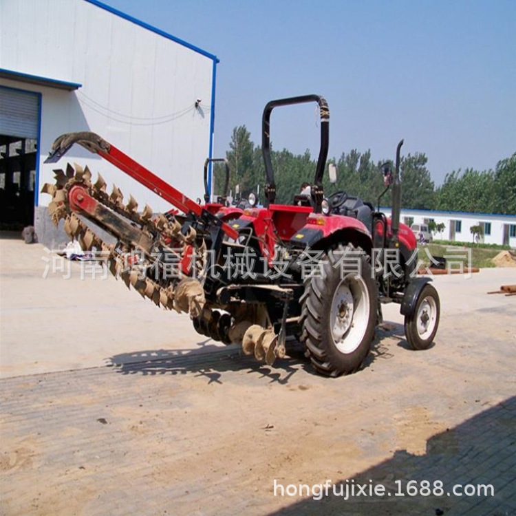小型盘式开沟机 农用麻山药种植开沟机 鸿福双链条开沟犁厂家