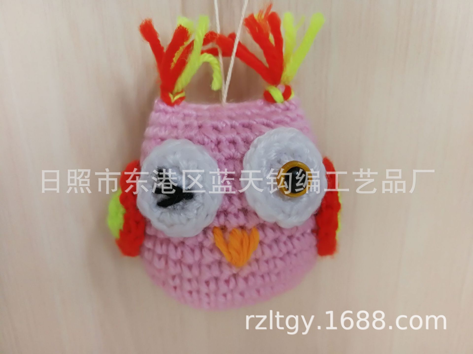 供应手钩编织毛线花、钩针毛线花、棉线钩花、手工钩花