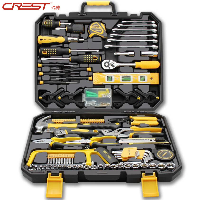 瑞德工具箱套装家用迷你电动螺丝刀充电式组合多功能维修五金组套