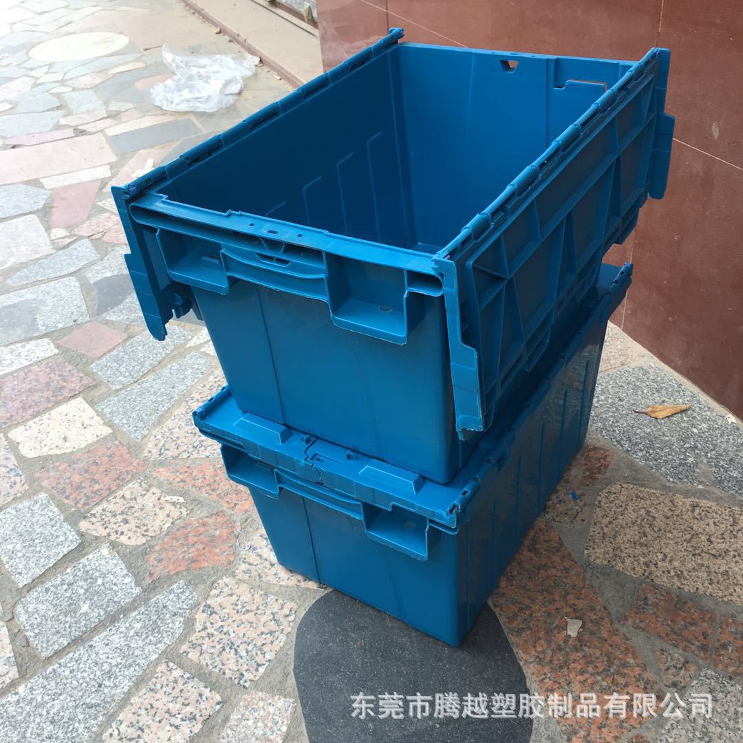供应现货塑料连盖物流塑料周转箱 可堆叠塑料胶框 带盖周转箱