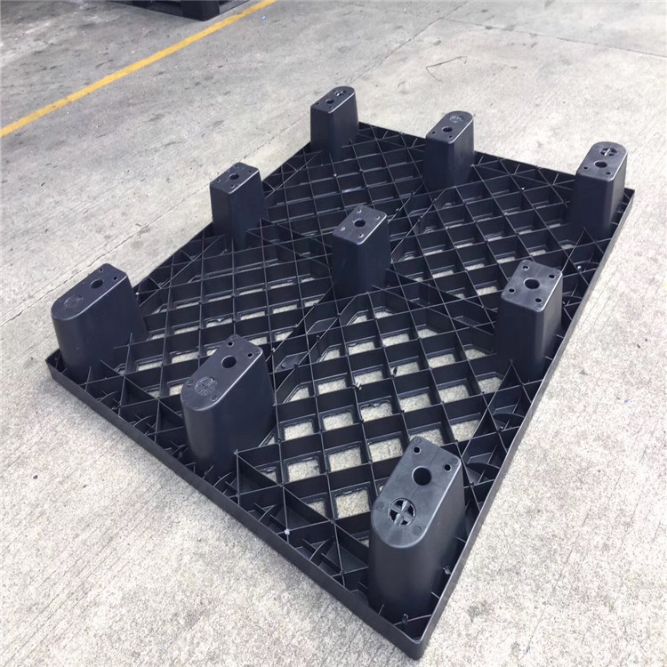 汕尾九脚型塑胶托盘 广州网格塑料地台板1311佛山新料黑色地台板