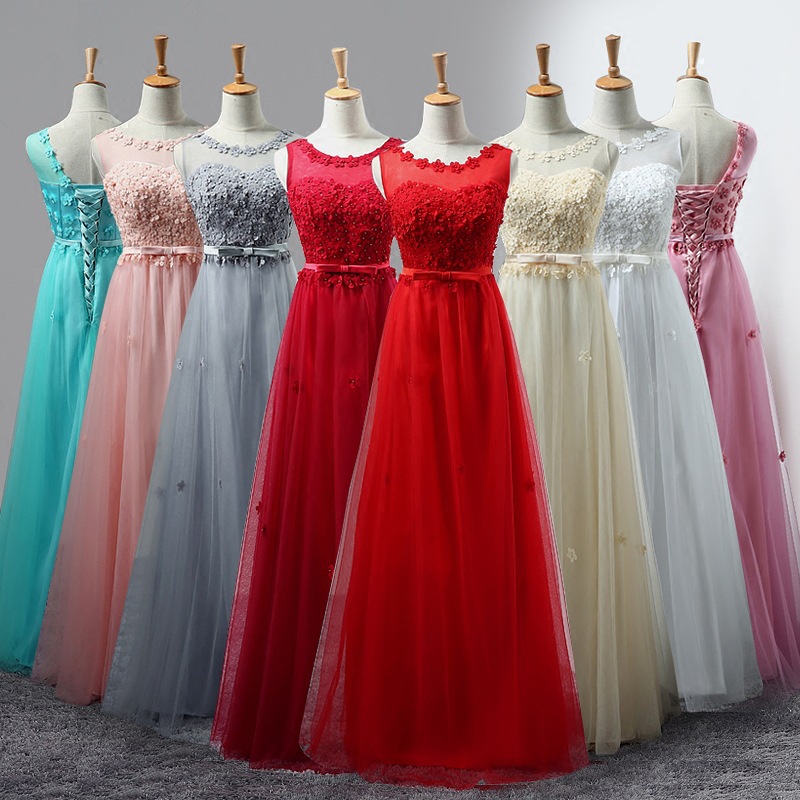 Dress Bridesmaid Dress New Fashion Banquet Host Dress Bride Slimming Toast Dress Long Dress Graduation Dress