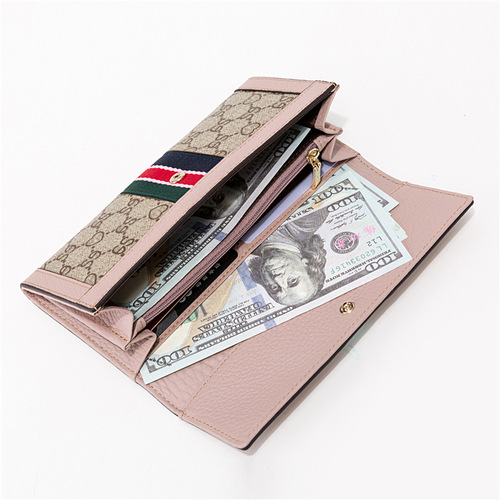West France genuine leather women's long European and American style wallet for women with multiple card slots 2024 new fashion large capacity clutch bag