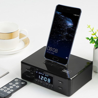 新款D9酒店床头音响 苹果安卓iphone6S手机充电底座蓝牙音箱闹钟