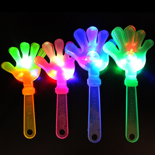 Luminous hand clap palm fluorescent clap hand large flash clap hand device luminous toy cheering props manufacturer batch