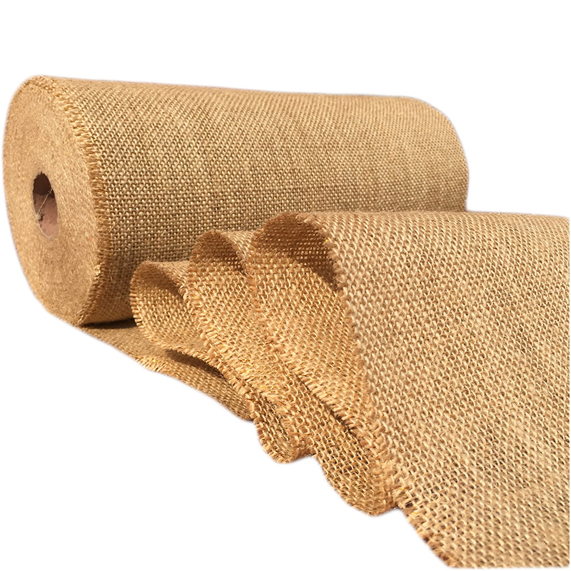 Manufactor goods in stock wholesale Burlap Christmas party Linen Upholstery Yellow linen 50 Genuine hemp roll