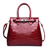 Fashionable lock, one-shoulder bag, crocodile print