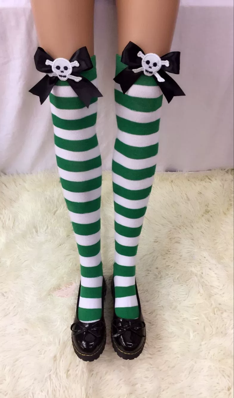 Sexy red doll with bow, cute socks