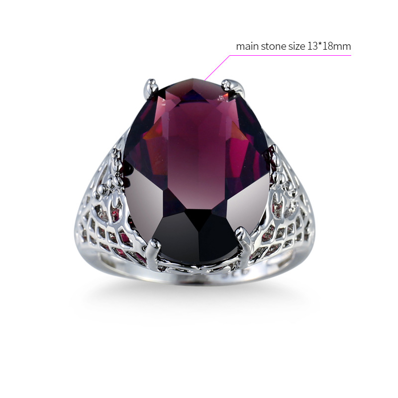 Elegant Fashion Geometric Copper Inlay Artificial Gemstones Rings