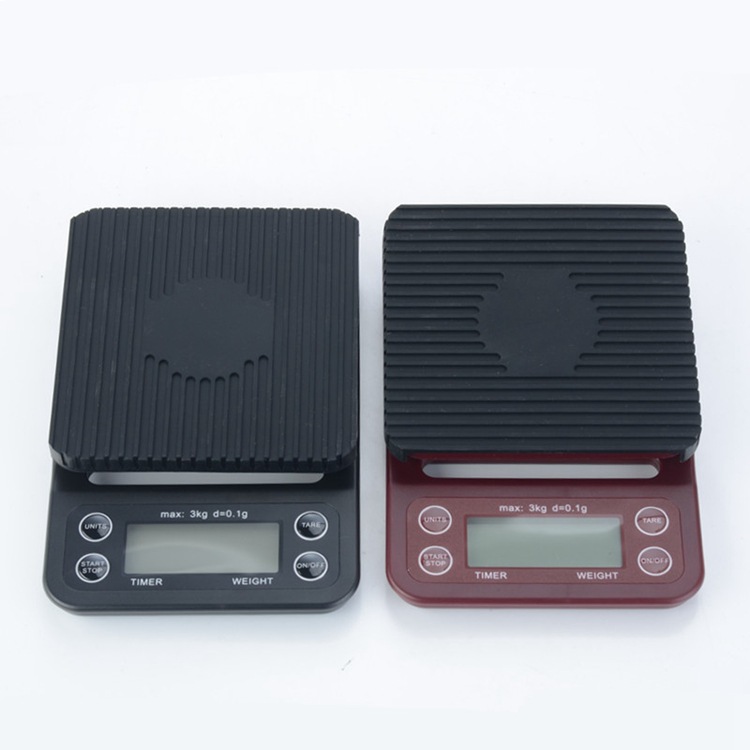 新款手冲咖啡电子称精准克称吧台厨房食品计时3kg0.1g咖啡电子秤
