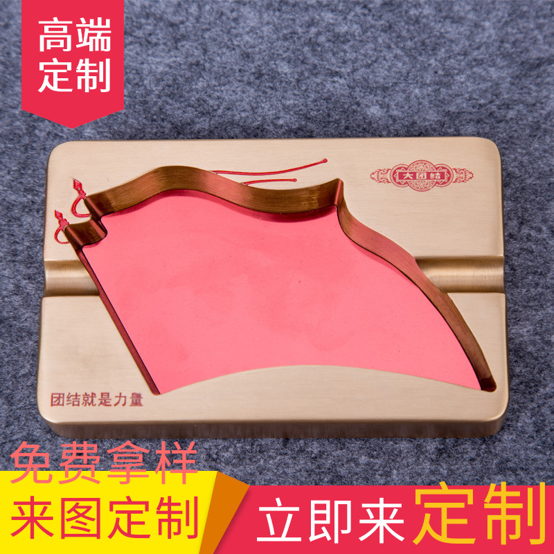 ashtray originality personality advertisement ashtray customized Trend fashion Metal ashtray logo Custom pattern