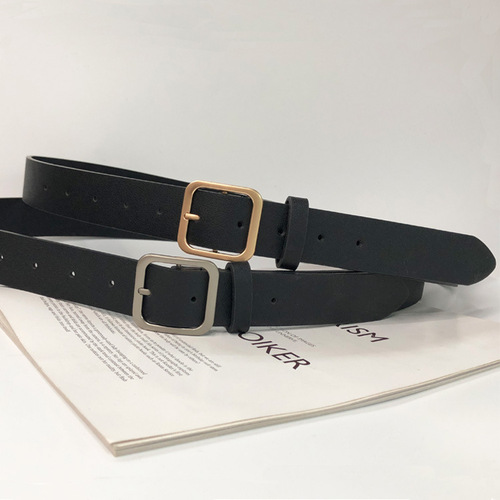New belt for women, fashionable, simple and versatile, Korean version of trousers, unisex student trousers, belt, ins network version