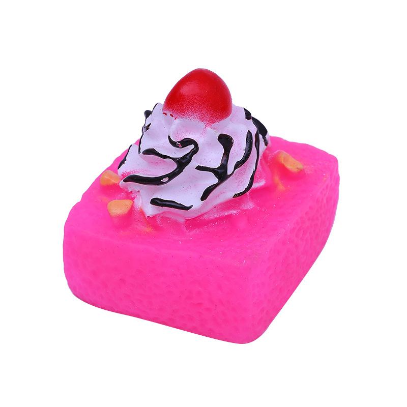 Juguete de vinilo simulación postre pastel BB llamada sonido juguete suministros para mascotas suministro directo de fábrica al por mayor