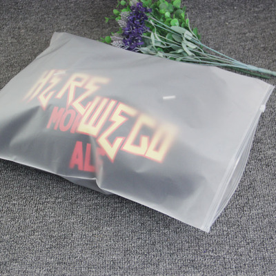 goods in stock Garment bags EVA Scrub Zipper bag suit plastic bag 20 silk 40x50 Autumn and winter clothing printing LOGO