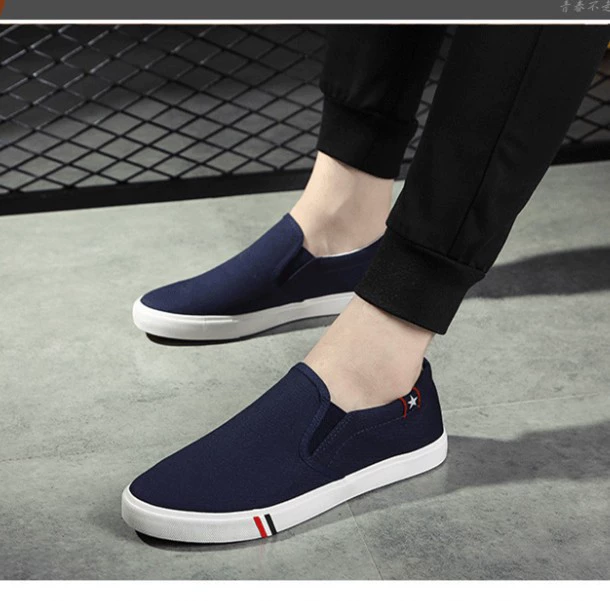 Кроссовки 2025 года, новые корейские весенние слипоны, повседневные однотонные унисекс-кеды из холщовой ткани, с антибактериальной обработкой, спортивная обувь.