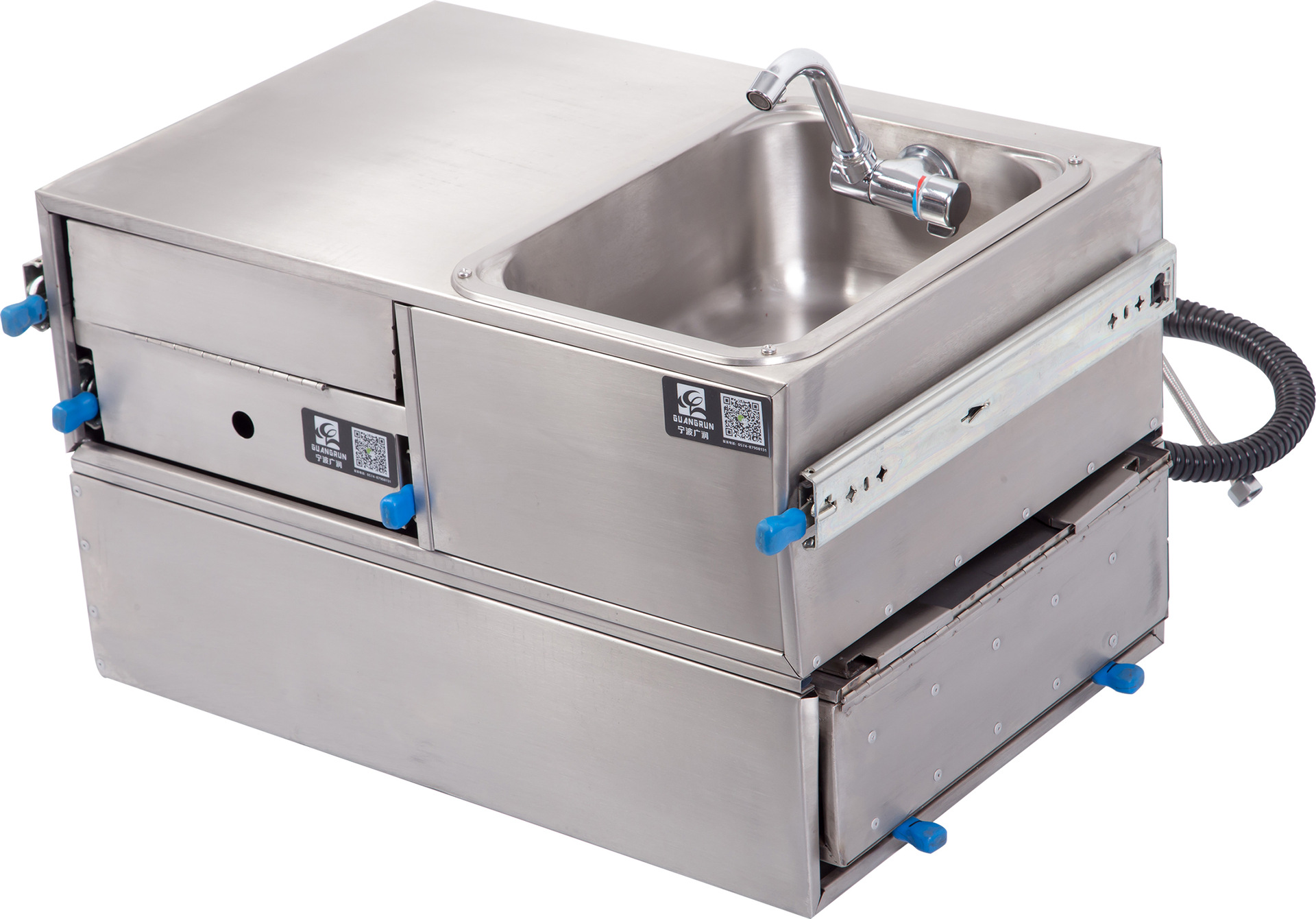 Venta directa de fábrica para juegos al aire libre RV multifuncional todo en uno cocina extractora estufa extractora con fregadero GR-C013