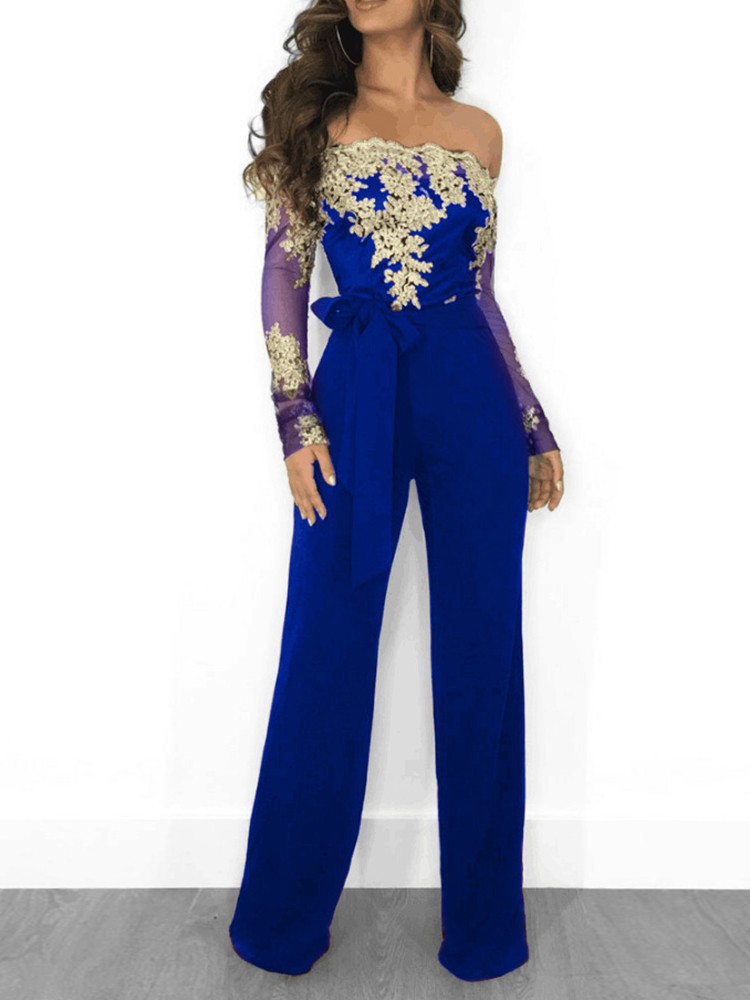 women s strapless embroidery wide-leg jumpsuit nihaostyles clothing wholesale NSCYF80293