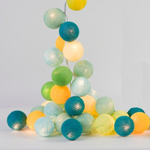 Small round ball LED cotton ball lantern ins room Christmas decoration light small lantern flashing light