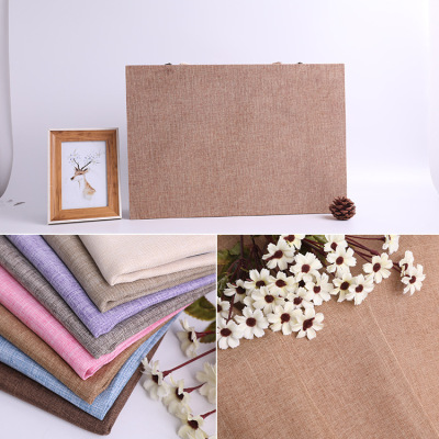 現貨 加密雙色300d陽離子仿麻布 單染收納盒聖誕禮盒布細麻布面料