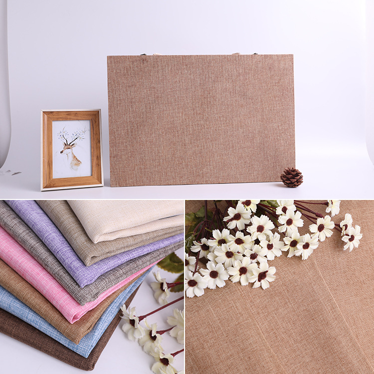 現貨 加密雙色300d陽離子仿麻布 單染收納盒聖誕禮盒布細麻布面料
