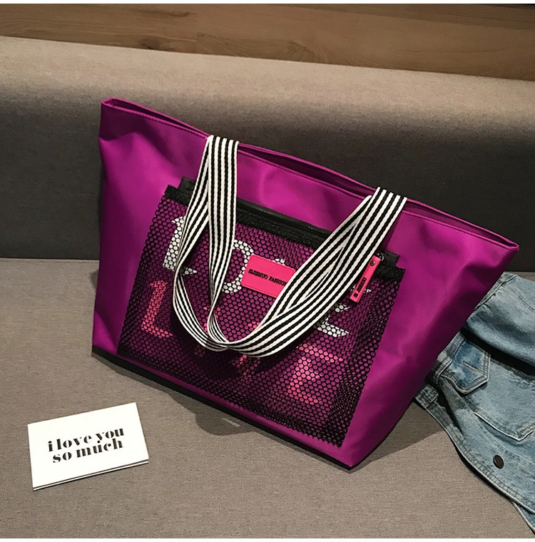 Autumn New Korean Super Large Capacity Women's Bag Waterproof Trendy Leisure Travel Bag Women's Wet and Dry Separation_voghion.com