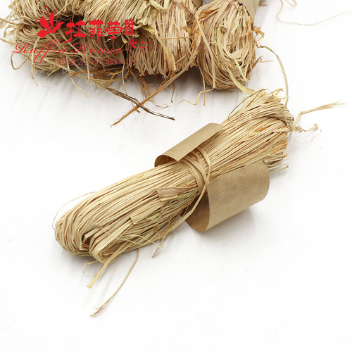 Natural colored raffia grass color 30 grams/bundle DIY raffia straw hat raw materials raffia rope wholesale 
