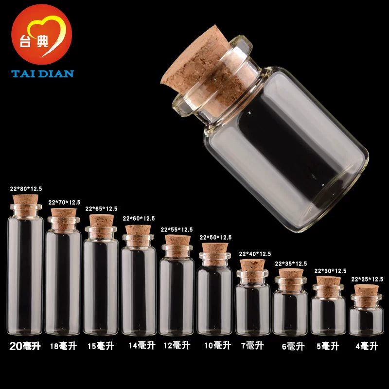 22mm bayonet transparent cork, Cessin bottle rainbow glass wish bottle drifting bottle manufacturer direct selling spot