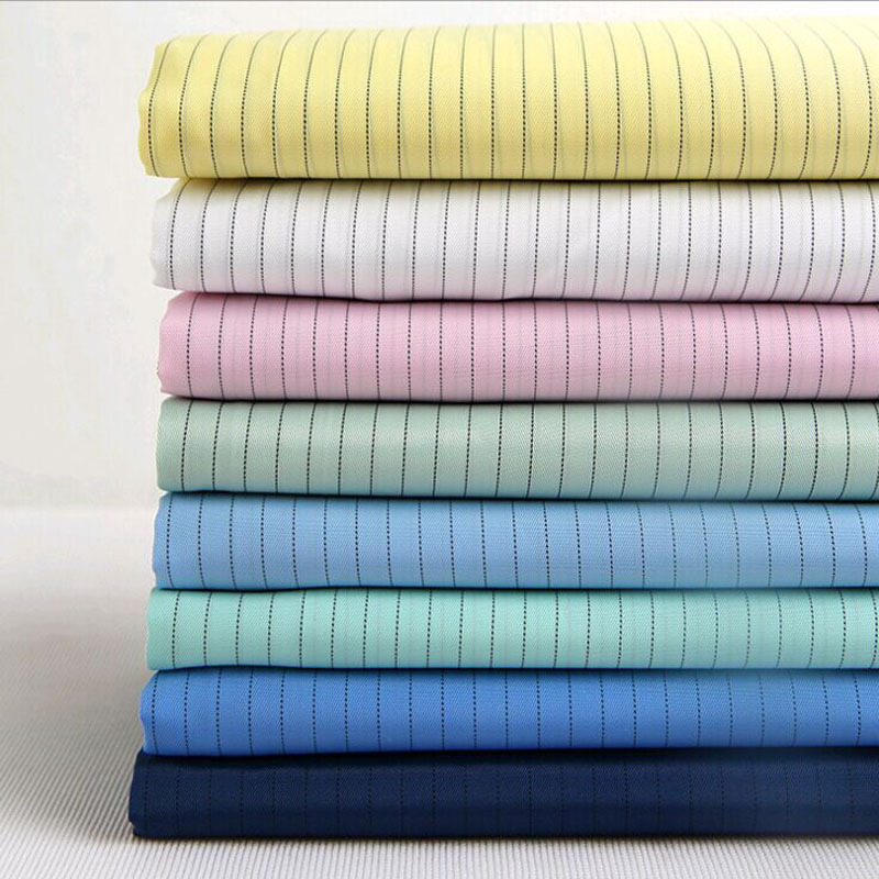 工厂生产防静电涤纶导电绸 导电布料 防静电服工作服面料|ms