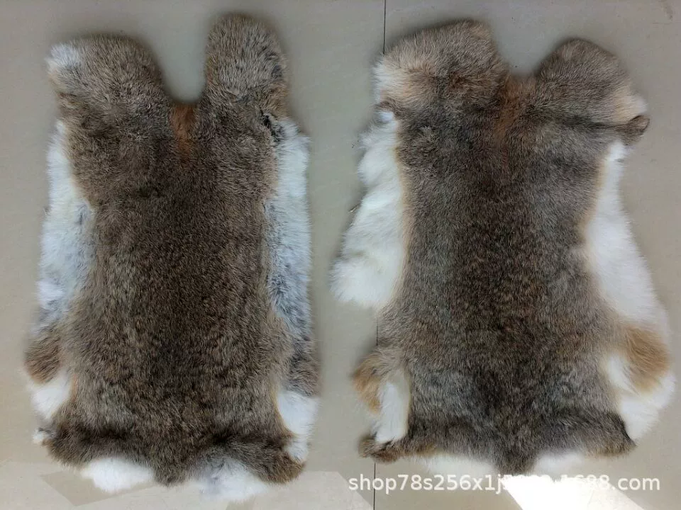  Supply rabbit skin natural color white grass -colored gray house rabbit leather grass grass rabbit skin