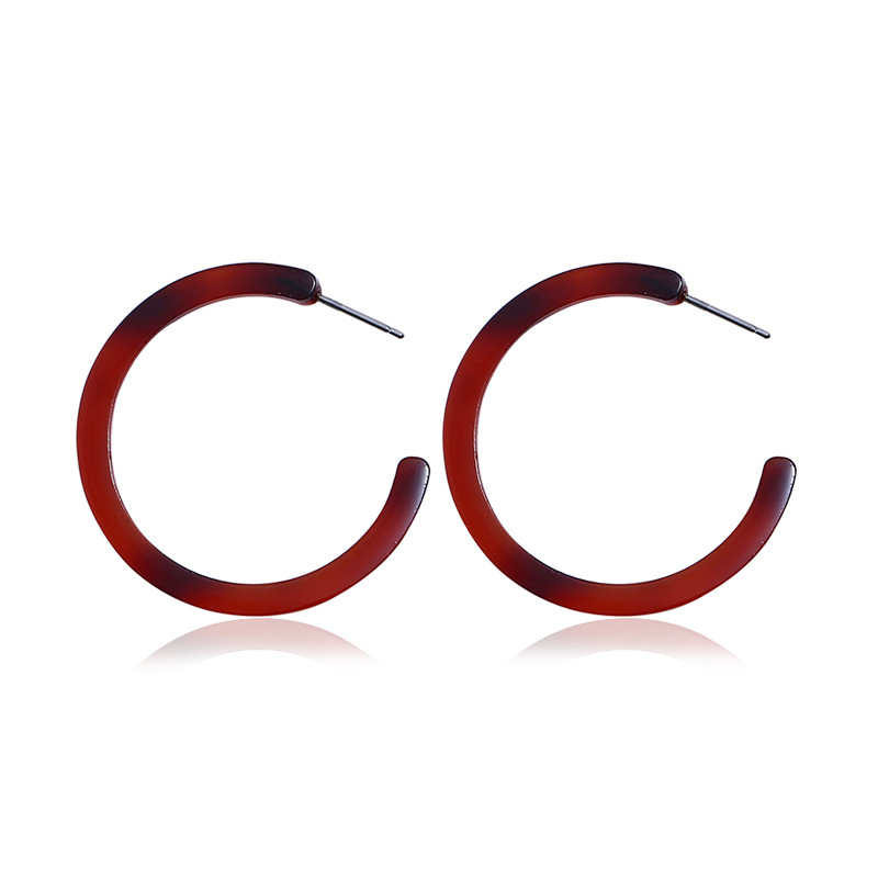 Simple Fashion Creative Acrylic C-shaped Earrings display picture 9