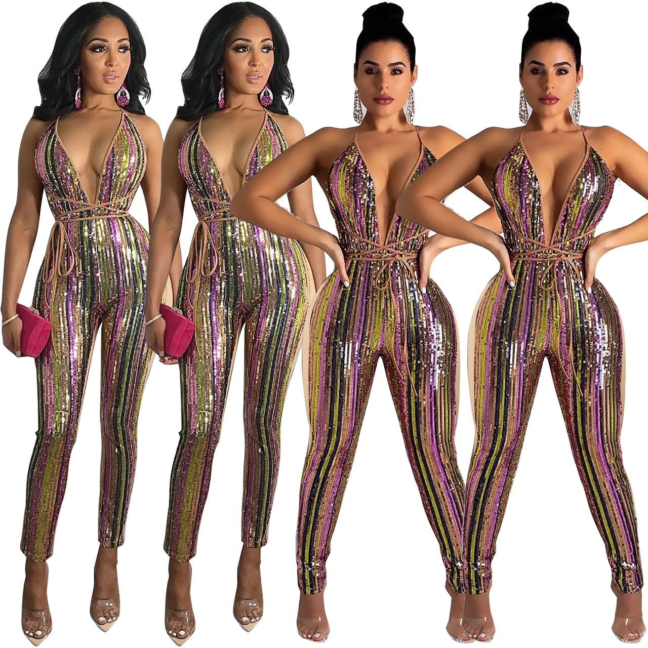 womens rainbow jumpsuit