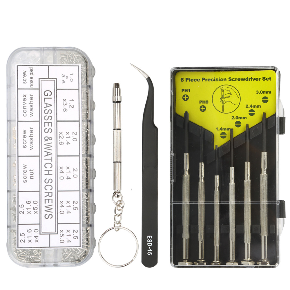 Reloj lote de seis piezas reloj destornillador herramienta reloj Reparación de precisión destornillador herramienta combinación