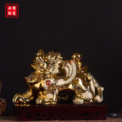 Jingdezhen Ceramic The wine bottle 5 pounds Lucky unicorn brave troops high-grade Art The wine bottle Liquor and Spirits Earthen jar support customized