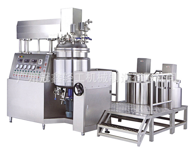 100L可倾式真空均质乳化机 液压升降膏霜均质乳化锅 化妆品均质机