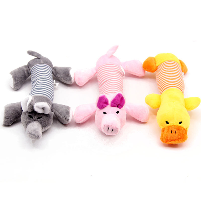 Four foot plush toy pet happening striped grinding teeth training pet interactive toy factory resource spot