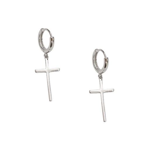 s925 sterling silver earrings, cross-border ins cross earrings, Korean sterling silver jewelry, simple earrings for men and women